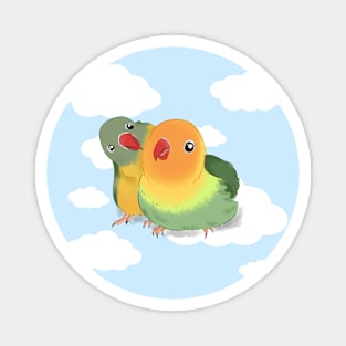 Lovebirds and cloud Magnet